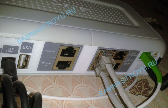 HDMI (по центру) и композитный порт (справа)